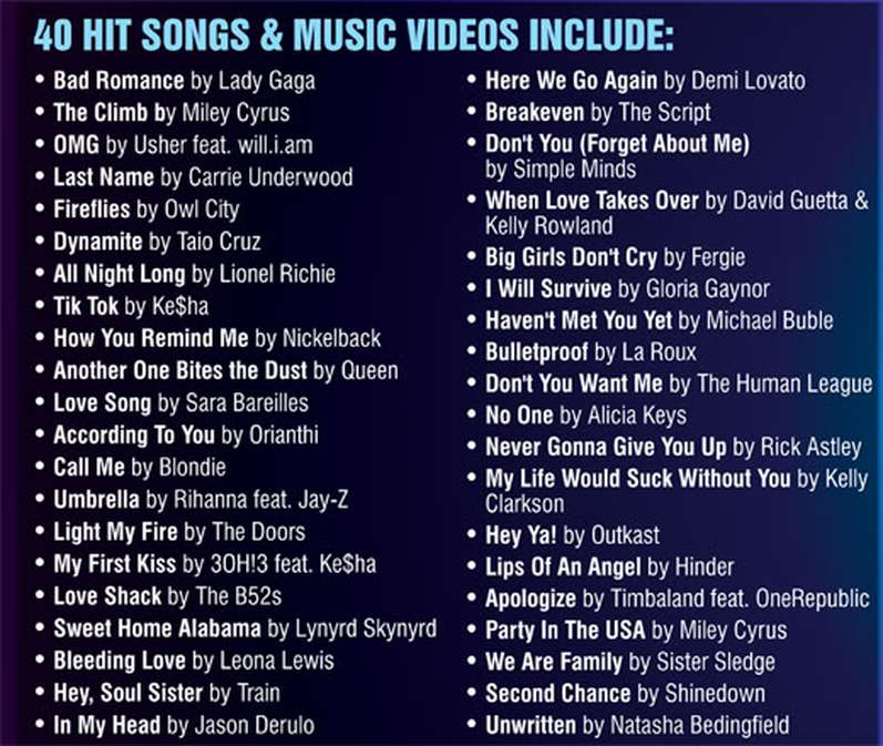 Sing4 Song List